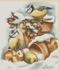 Blue Tits at Christmas Counted Cross Stitch Chart No.4-481/2