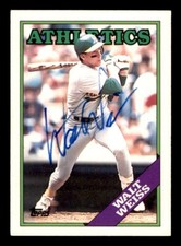 1988 Topps Traded Baseball #126T Walt Weiss Signed Autograph (No COA) *e1