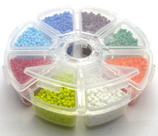 100 gram 6000pcs Opaque Glass Beads 2mm 10/0  Storage Box