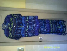 Ladies Notations brand Two- Piece Long dress, size S. Sleeveless dress & Blouse