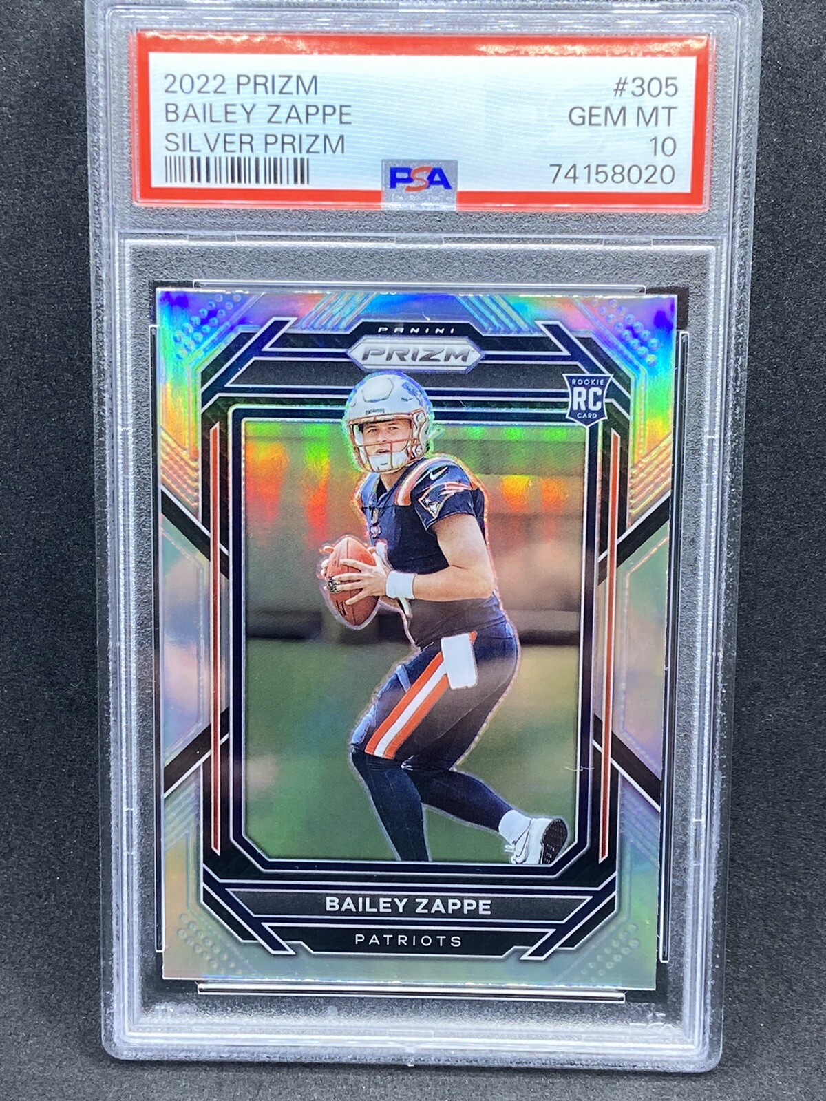 BAILEY ZAPPE 2022 PANINI PRIZM ROOKIE RC SILVER PRIZM # 305 PSA 10