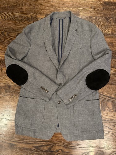 Bonobos Mens Vitale Barberis Canonico Wool Blazer Size 44L Slim Fit - Picture 6 of 12