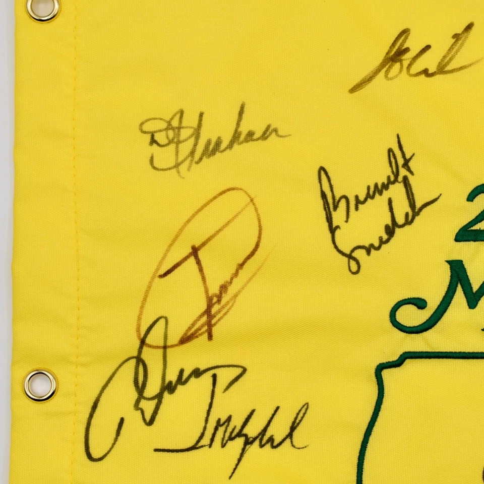 Bandera Masters 2008 firmada por 14, Jack Nicklaus, José María Olazábal, Donald, Cink Foto 2 de 4