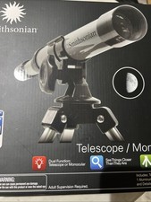 NEW Smithsonian Telescope/Monocular Dual Function Aluminum Tripod STEM