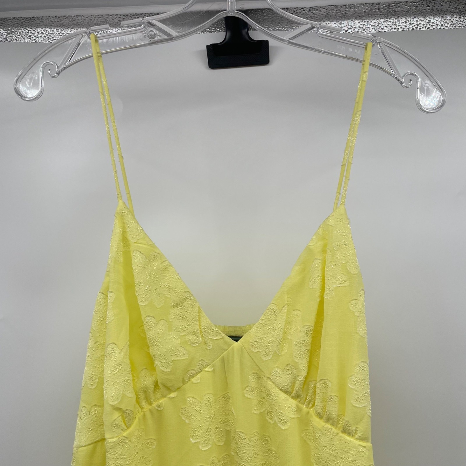 Wild Fable Sundress Ruffle Hem Spaghetti Straps Textured Yellow Size XXL