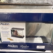 Aqueon Rimless Glass Rectangle Aquarium Tank Only 2.5 Gallon