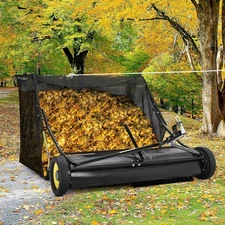 🌿 42"/44" Tow Behind Lawn Sweeper Leaf Collector 20 Cu FT Capacity Yard Tractor