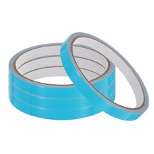 4Rolls 0.3inch x 9.8feet Glow in the Dark Tape PET Fluorescent Tape, Sky Blue