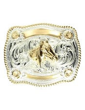 Crumrine Western Belt Buckle Kids Horse Head Silver Bronze C1059107