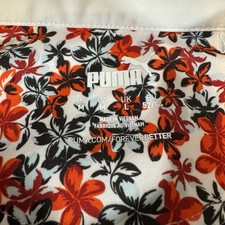 Puma Mens Medium Multicolor AOP Floral Performance Stretch Polo Short Sleeve