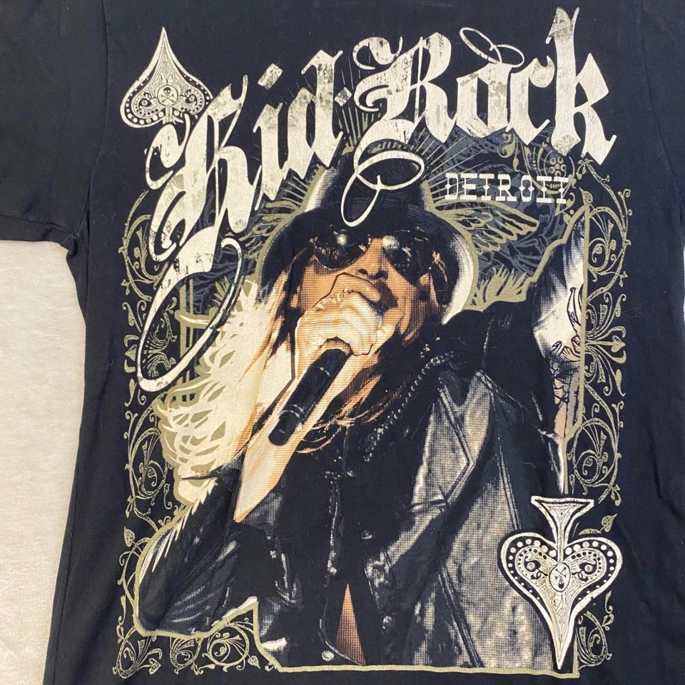 Kid Rock Detroit Royal Apparel Black Graphic T Shirt Music Band Concert Tee - Image 2 of 4