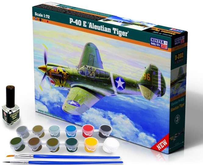 Mistercraft SD-202 - 1:72 P-40E Aleutian Tiger Start Set - New