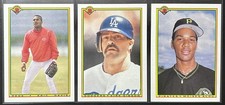 1990 Bowman - 3 Card MLB Lot - Eric Davis, Kirk Gibson, Moises Alou