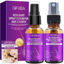 Rosemary Oil Hair Growth Serum W/Rosemary Water  Rice Water Spray Hair Growt...