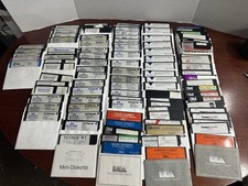 Big Lot Of 105 Used 5.25" Floppy Disk Computer Related Games, Software W/case