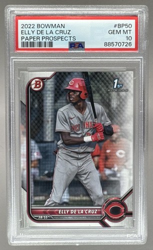 88570726 Elly De La Cruz 2022 Bowman #BP-50 Rookie 1st RC PSA 10