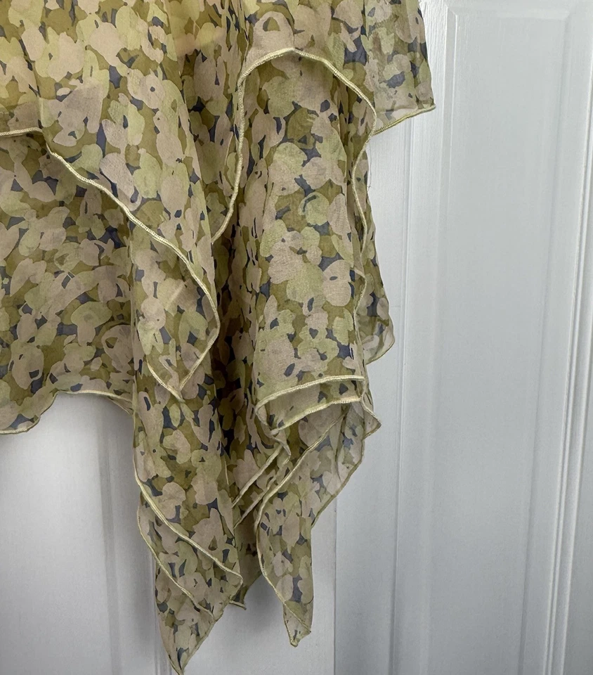 VTG Bloomingdales Silk Handkerchief Skirt Size 12 Ethereal Fairycore Pastels - Image 4 of 4