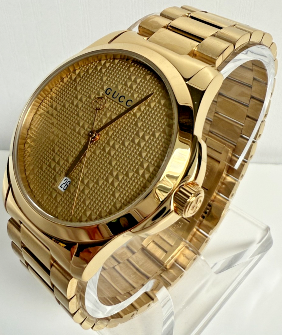 Gucci Men's G-Timeless Gold Tone Quartz Swiss Watch 38MM