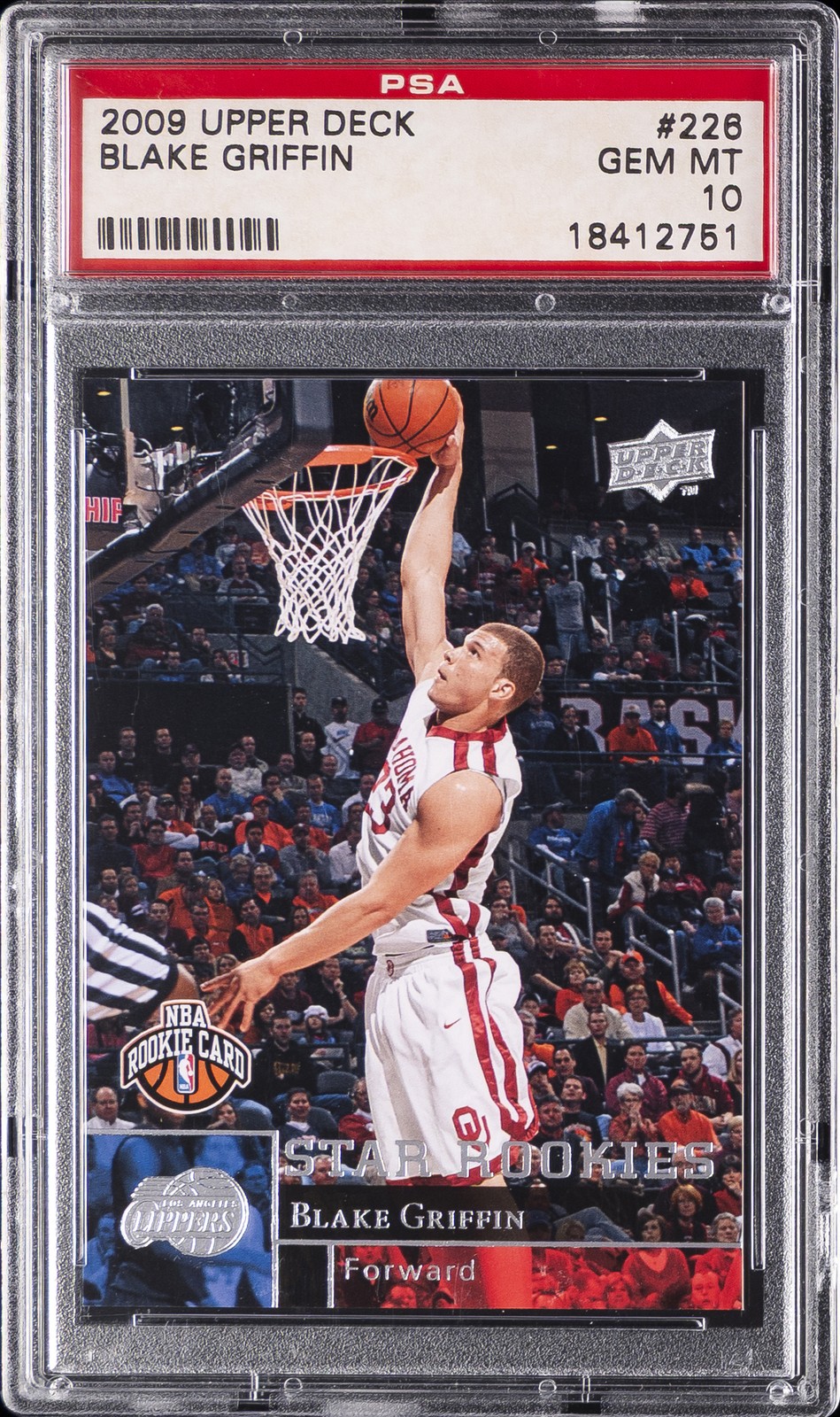 2009 UD #226 BLAKE GRIFFIN ROOKIE RC PSA 10