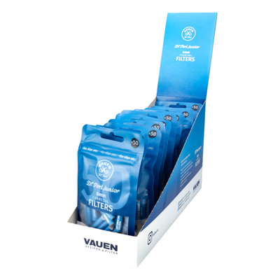 500 x VAUEN Filter Dr. Perl BLUEONES 6mm Joint Aktivkohlefilter 10x50er Pouch