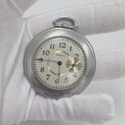 1893 Elgin Gr 118 6 Size 11 Jewel Antique Pocket Watch Open Face 3 Oclock Second