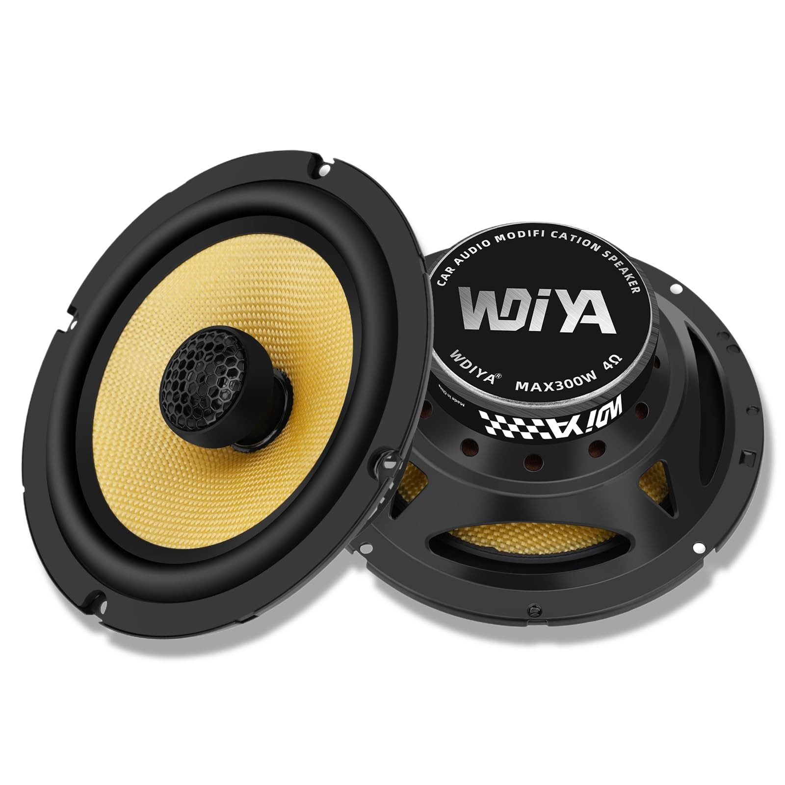 Upgraded 6.5 Inch Coaxial Car Speakers, 2-Way Glass Fiber Co