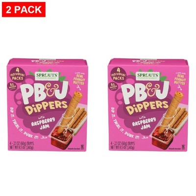 2 Pack - Sprouts PB J Dippers With Raspberry Jam 4 ct