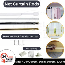 Extendable Telescopic Metal Net Voile Window Curtain Pole Rails