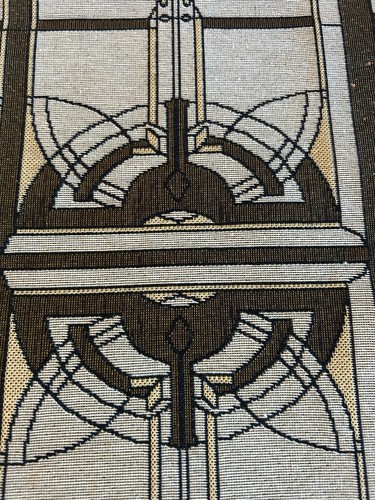 Woven Table Runner Textile Art Nouveau Art Deco Victorian Unbranded 77" x 18" - Picture 4 of 12