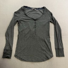 Victorias Secret Henley Womene Size M Gray Speckled Y2K Bella Swan Elena Gilbert