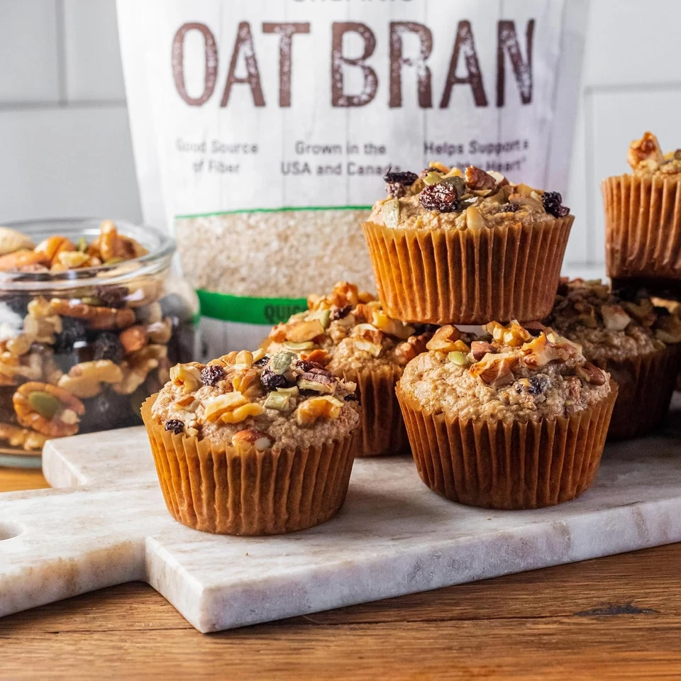 NOW Foods, salvado de avena orgánico, fuente de fibra y proteínas, cultivado en EE. UU., profesional sin transgénicos Foto 3 de 4