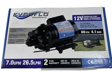EVERFLO METAL Diaphragm Water Pump EF7000 26.5LPM 23AMP 60PSI