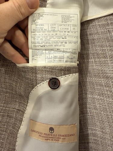 SuitSupply Havana Sportcoat - 100% Linen 40S 40 Short Blazer Suit Jacket 25 50 S - Picture 5 of 7
