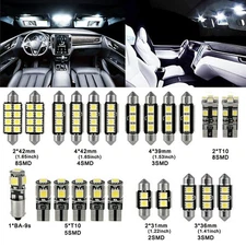 T10 LED Light Car Bulbs 23 PCS Auto Lamp For Interior Dome Map Set Inside White