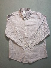 Brooks Brothers Makers Red Burgundy Geometric Tie 100 Silk Made in USA Classic