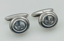 Designer CHOPARD HAPPY DIAMONDS Cufflinks 18k...