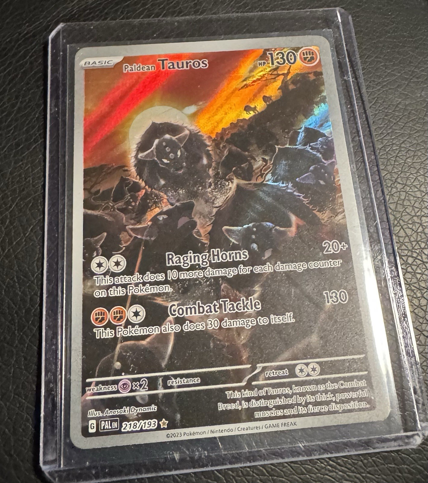 Pokémon TCG Paldea Evolved 218/193 Paldean Tauros NM