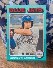Addison Barger 2024 Topps Heritage High Number Aqua Border Rookie Card - NM/MT