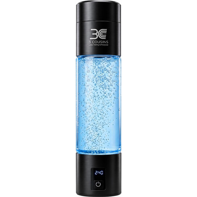 Hydrogen Water Bottle, Certified H  Generator (Up to 6400+ PPB), Glass Hydrogen