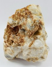 Huge 8.14lb Raw Milky Quartz Specimen - Natural Iron Stained Crystal - 6.5