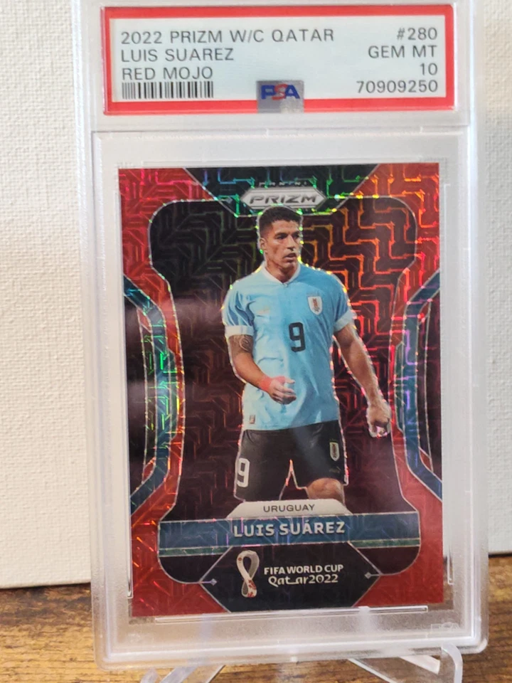 Luis Suarez 2022 Prizm World Cup Prizm Red Mojo /99 PSA 10 Gem Mint Uruguay - Image 4 of 4