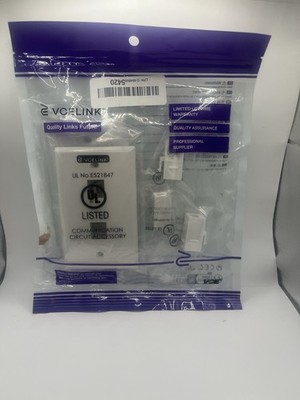 vcelink 2 pack 2 port coupler faceplate White