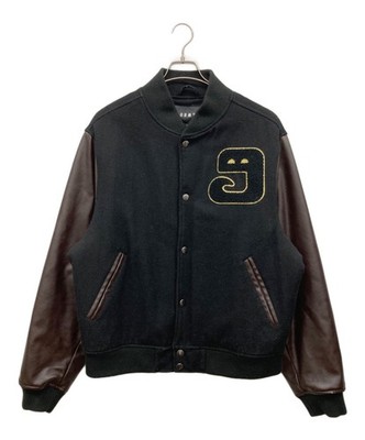 Authentic GRMY Color-block Varsity Jacket XL Black/Brown Men  #1580