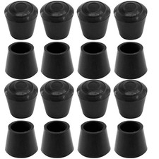 16Pcs 7/8 Inch Round Chair Leg Caps, Flexible Rubber Tips Cover Furniture Foot