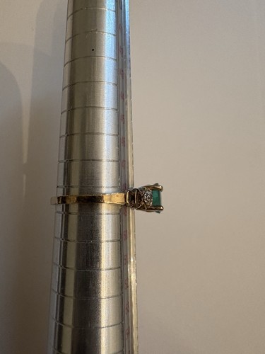 Vintage 10k Emerald Gold Ring ~ VGUC - Picture 5 of 9