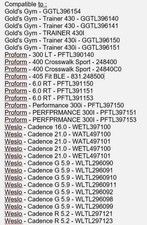treadmill  latch assembly part 266368 Weslo c...