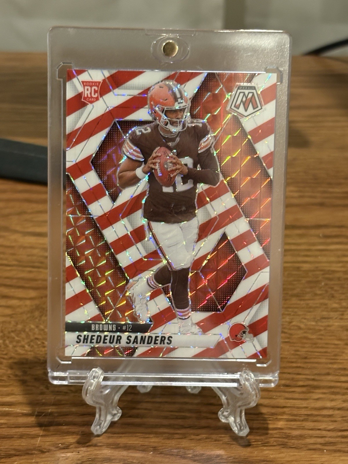 Shedeur Sanders (Mosaic Red White Stripe) #302 2025 Panini Mosaic (RC)