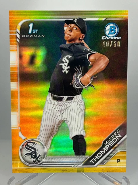 2019 1st Bowman Chrome Matthew Thompson GOLD /50