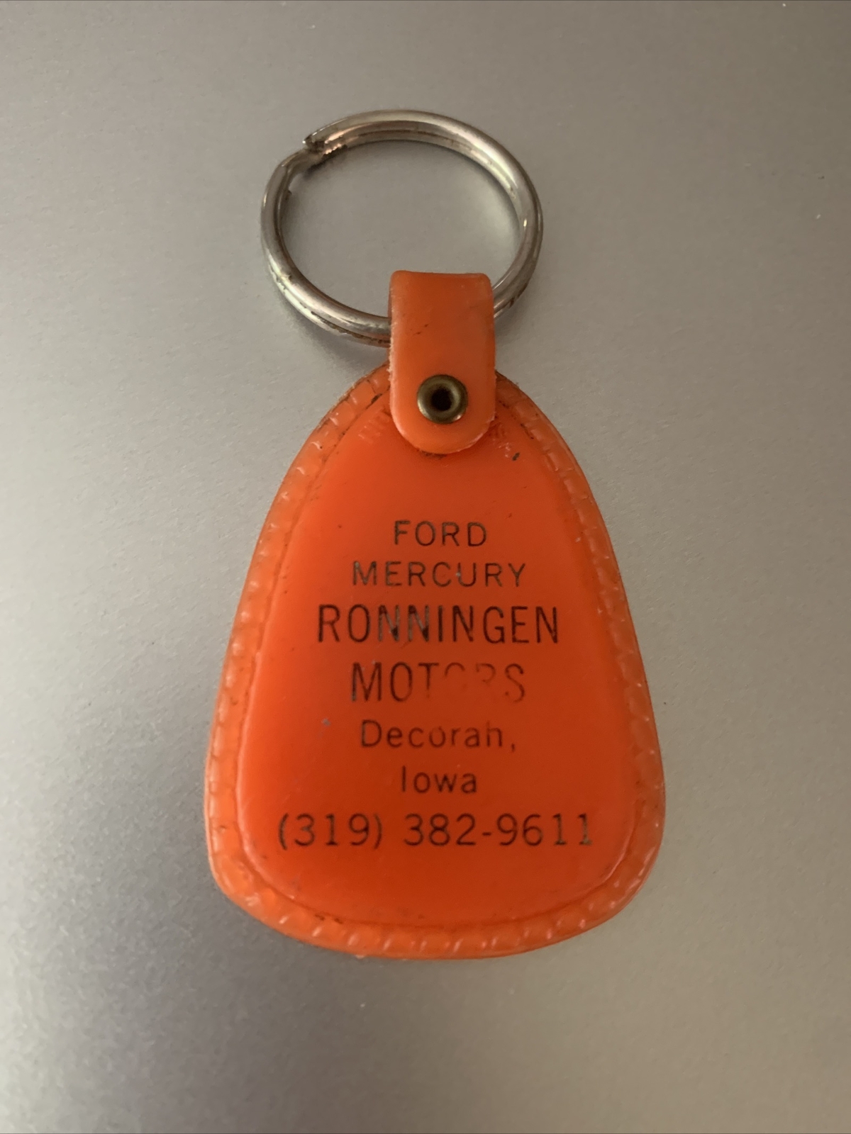 Vtg Ford Mercury Ronningen Motors Decorah, IA Keychain eBay