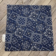 EDC HANK W/MICROFIBER BACK 8  - DARK BLUE BANDANA DESIGN HANDKERCHIEF